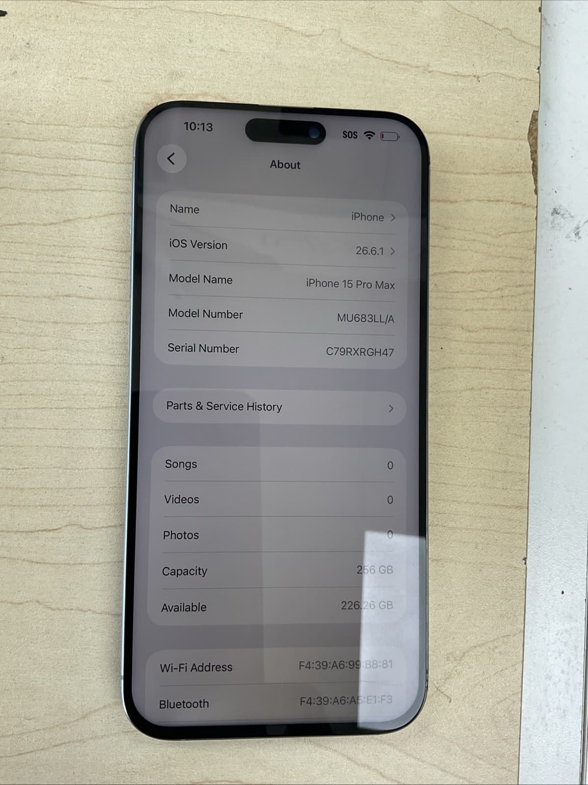 iPhone 15 Pro Max — seller’s listing photo