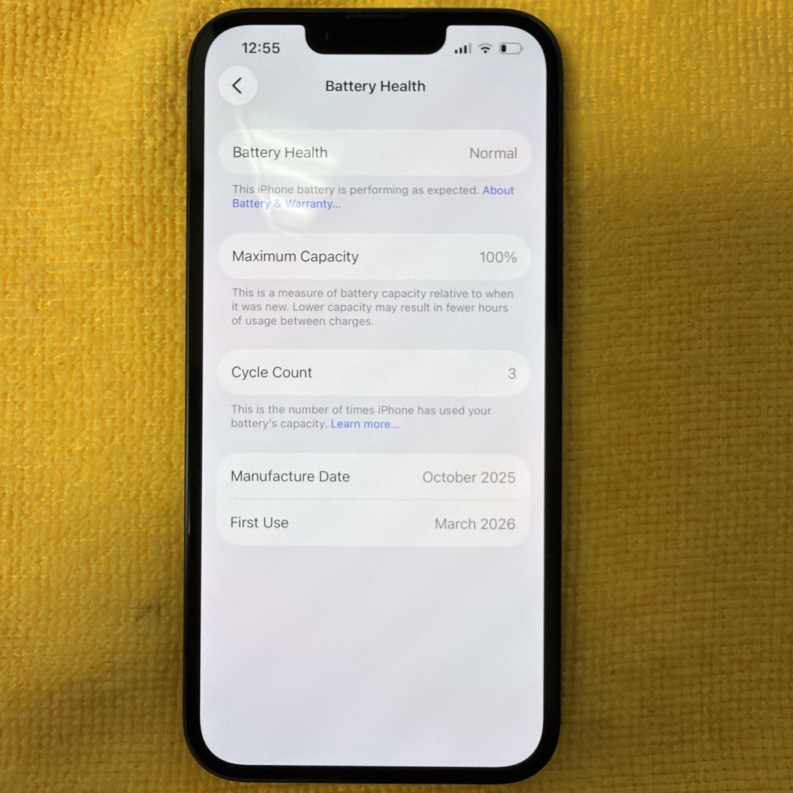 iPhone 16e — seller’s listing photo