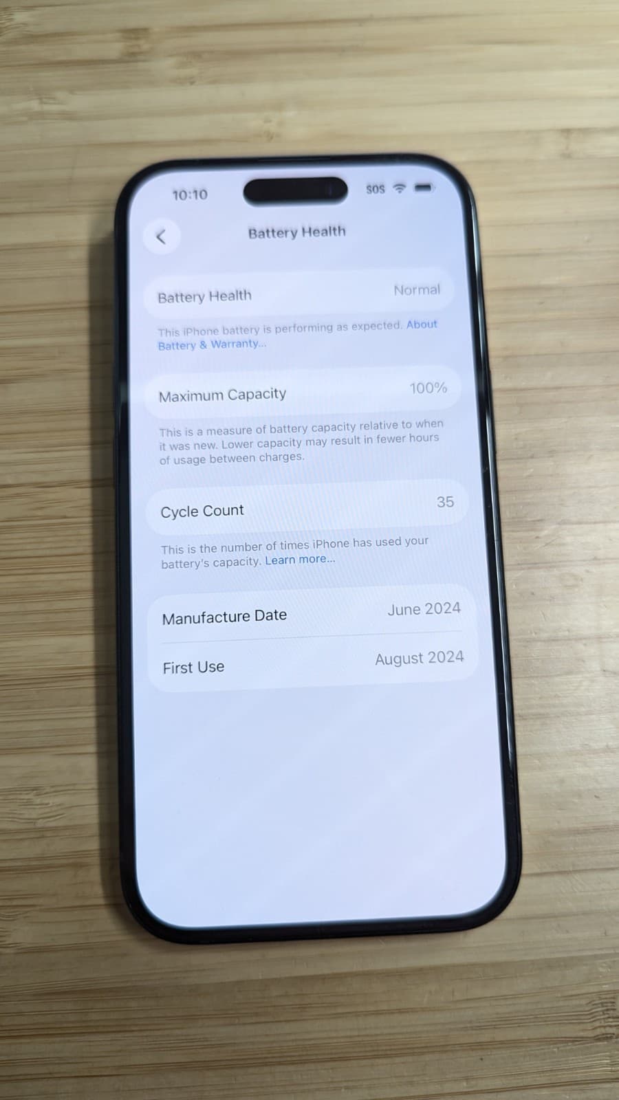 iPhone 15 — seller’s listing photo